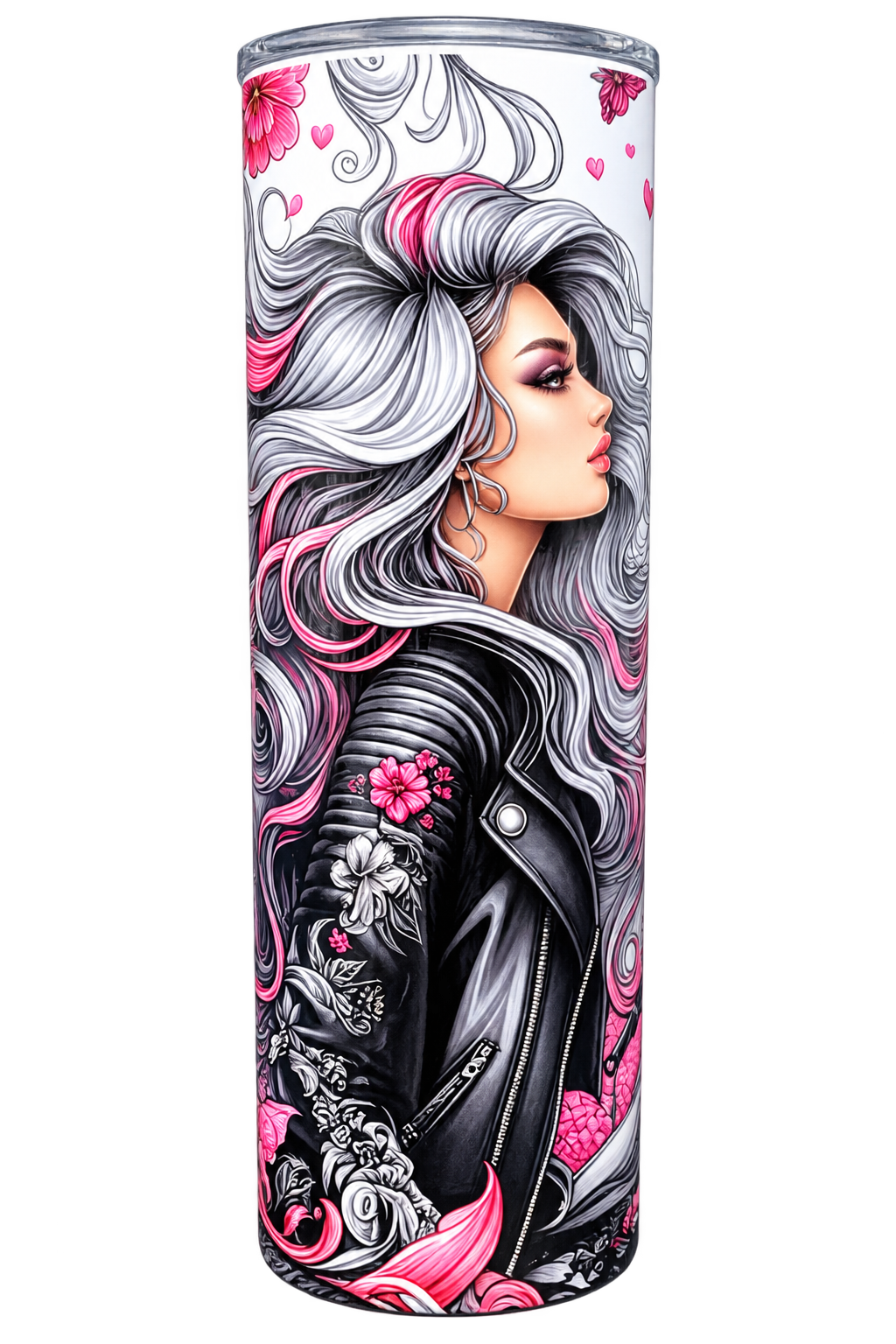 Pink and Black Biker Chic