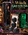 Witch Glow-In-The Dark Tumbler w/car coaster set
